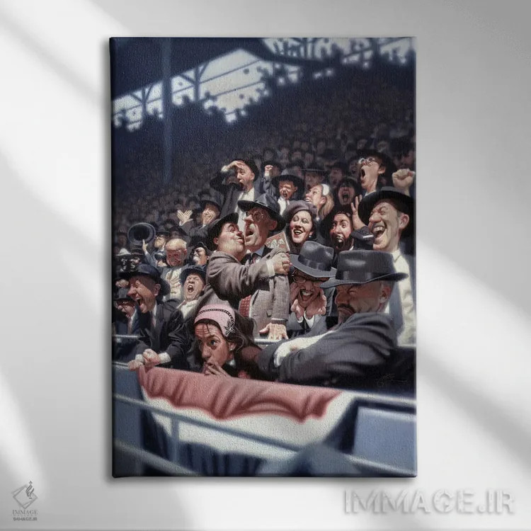 تابلو دکوراتیو بوسه اثر جیمز بنت - نمای روبهرو روی دیوار