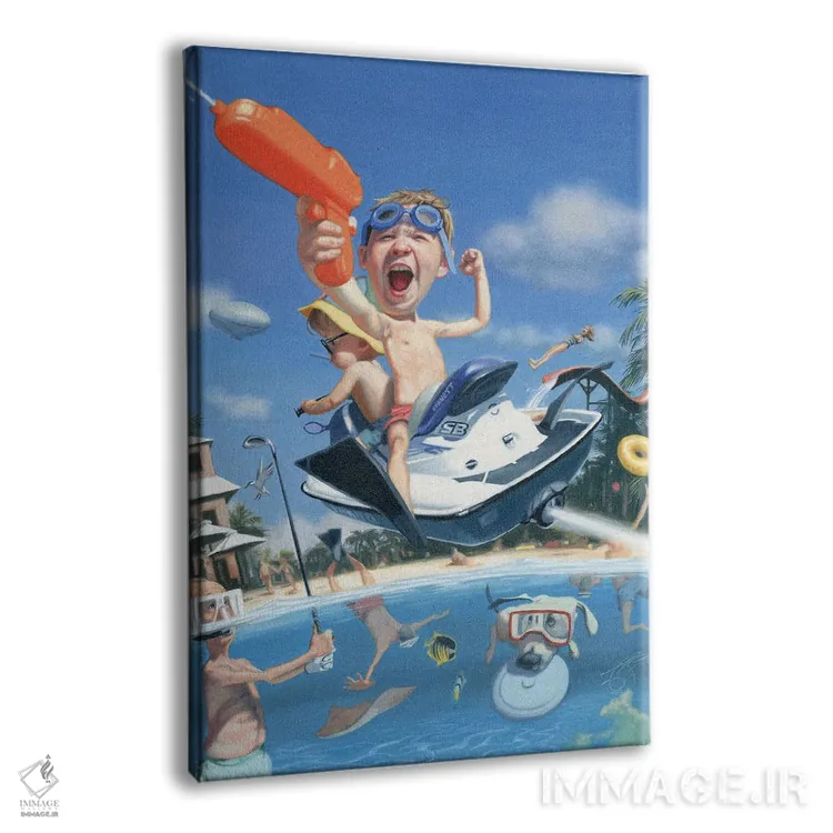 تابلو دکوراتیو بهترین پارک های آبی اثر جیمز بنت - نمای پرسپکتیو محصول