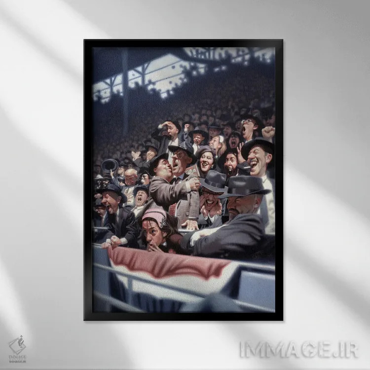 تابلو دکوراتیو بوسه اثر جیمز بنت - نمای قابدار مشکی