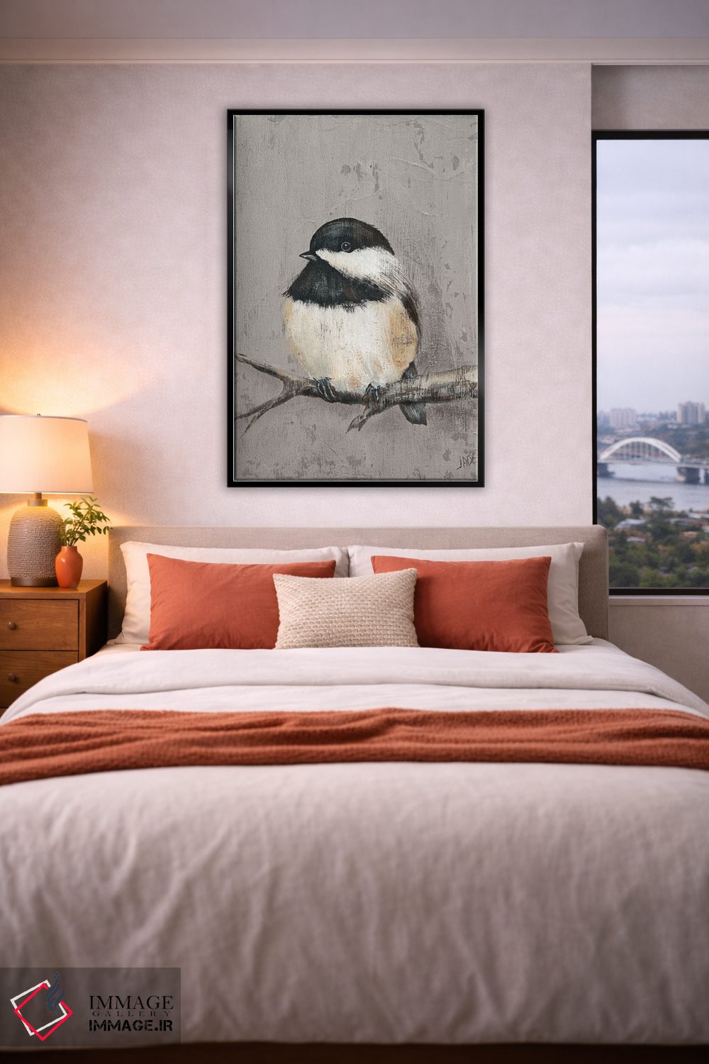 تابلو دکوراتیو پرنده زمستانی IV اثر جید رینولدز - D5B