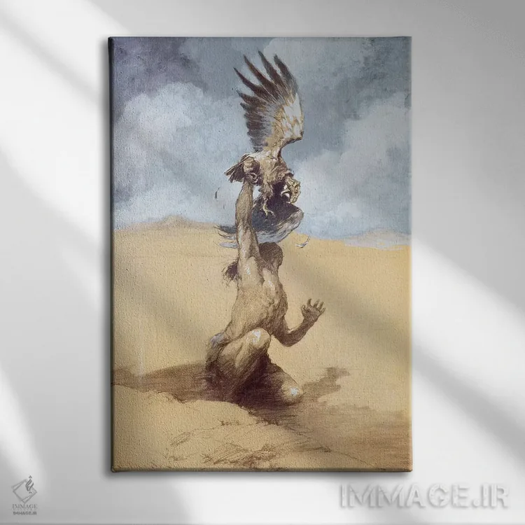 تابلو دکوراتیو تارزان بی مهار اثر جی. آلن سنت جان - نمای روبهرو روی دیوار