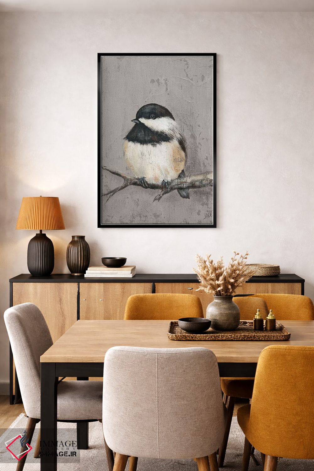 تابلو دکوراتیو پرنده زمستانی IV اثر جید رینولدز - D6B