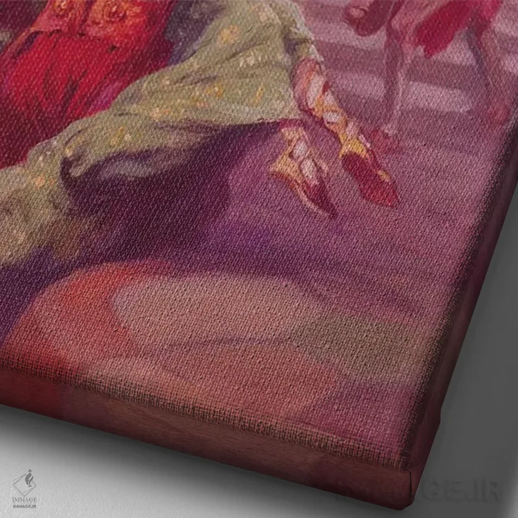 تابلو دکوراتیو مغز متفکر مریخ اثر جی. آلن سنت جان - نمای نزدیک بافت بوم