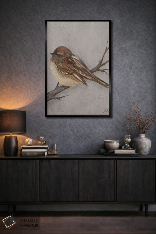 تابلو دکوراتیو پرنده زمستانی III اثر جید رینولدز - D2B