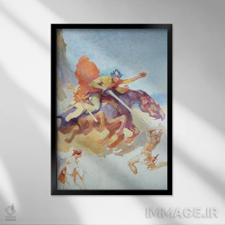 تابلو دکوراتیو Maid of Mars,ثوویا، دوشیزه مریخ اثر جی. آلن سنت جان - نمای قابدار مشکی