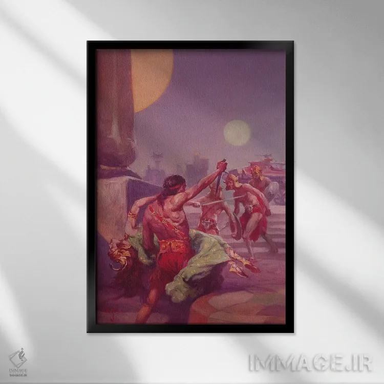 تابلو دکوراتیو مغز متفکر مریخ اثر جی. آلن سنت جان - نمای قابدار مشکی