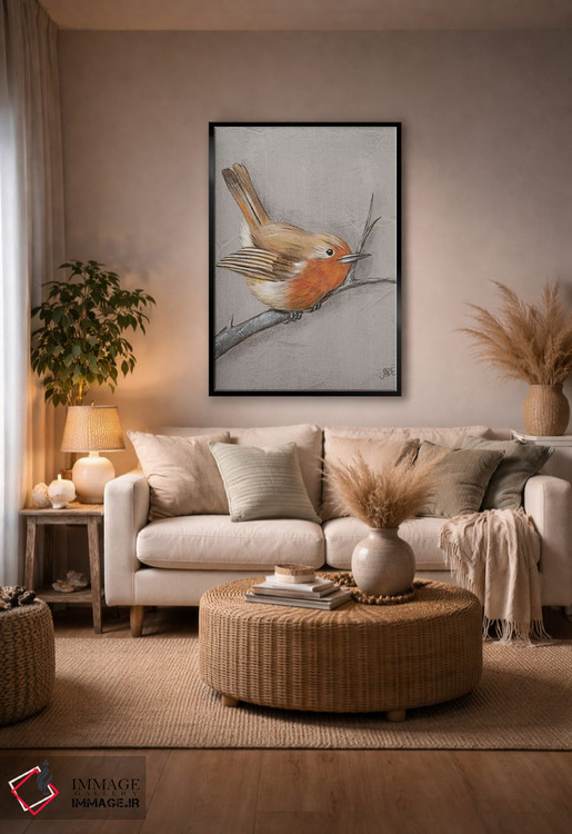 تابلو دکوراتیو پرنده زمستانی II اثر جید رینولدز - D3B