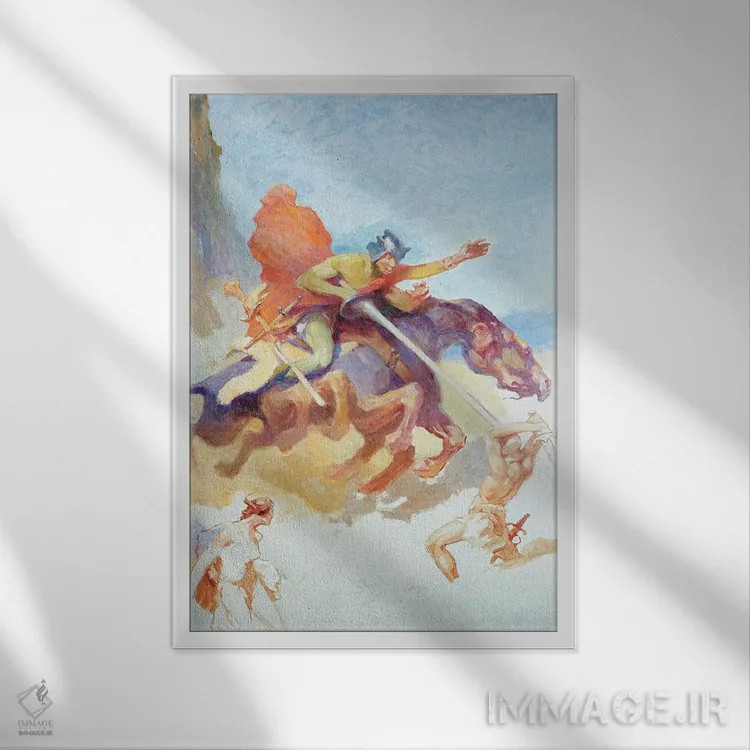 تابلو دکوراتیو Maid of Mars,ثوویا، دوشیزه مریخ اثر جی. آلن سنت جان - نمای قابدار سفید