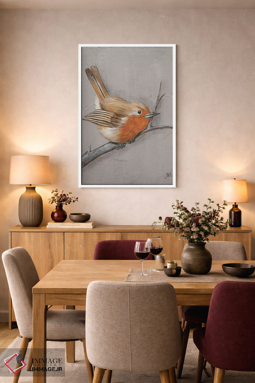 تابلو دکوراتیو پرنده زمستانی II اثر جید رینولدز - D5W