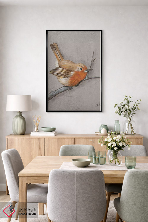 تابلو دکوراتیو پرنده زمستانی II اثر جید رینولدز - D6B