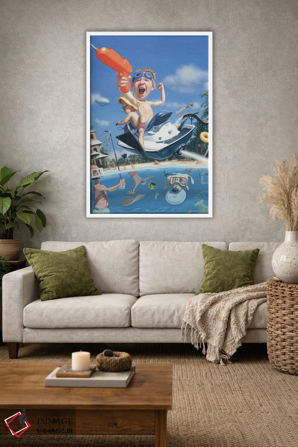 تابلو دکوراتیو بهترین پارک های آبی اثر جیمز بنت - D1W