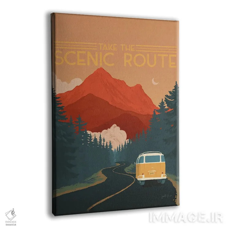 تابلو مدرن زاده شده برای گشتن سه اثر جنل پنر - نمای پرسپکتیو محصول