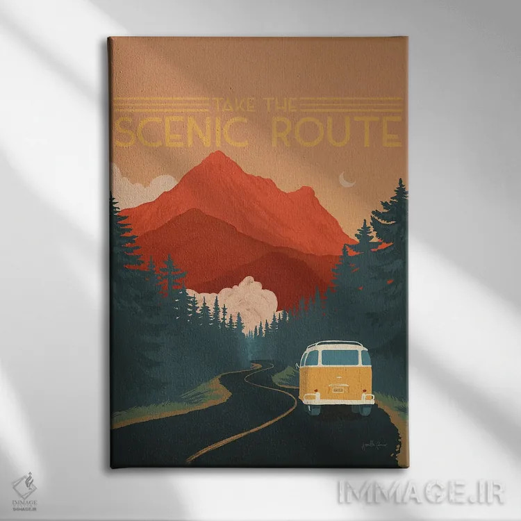 تابلو مدرن زاده شده برای گشتن سه اثر جنل پنر - نمای روبهرو روی دیوار