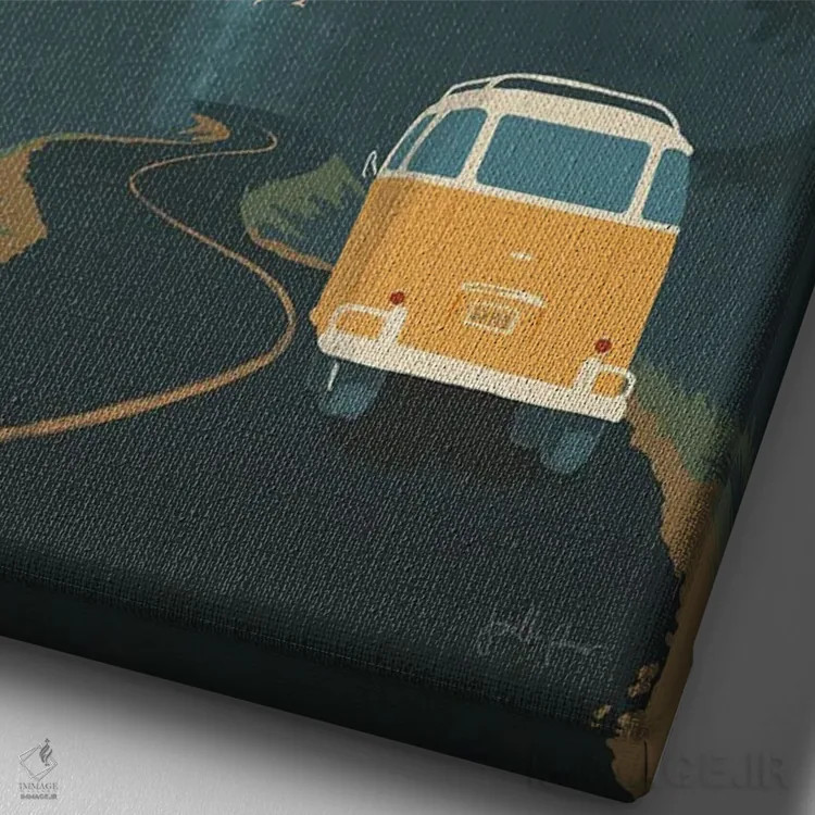 تابلو مدرن زاده شده برای گشتن سه اثر جنل پنر - نمای نزدیک بافت بوم