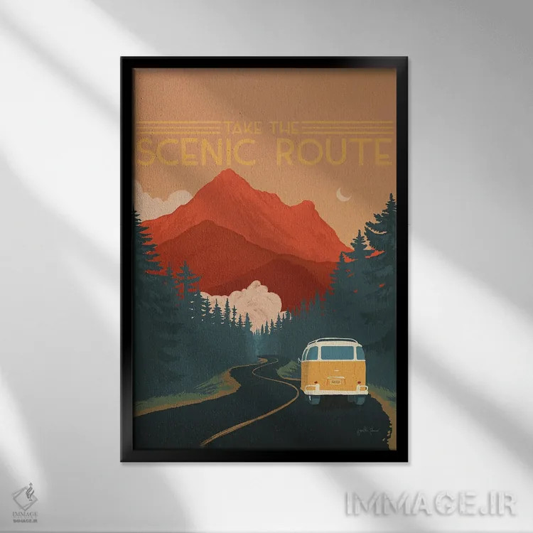 تابلو مدرن زاده شده برای گشتن سه اثر جنل پنر - نمای قابدار مشکی