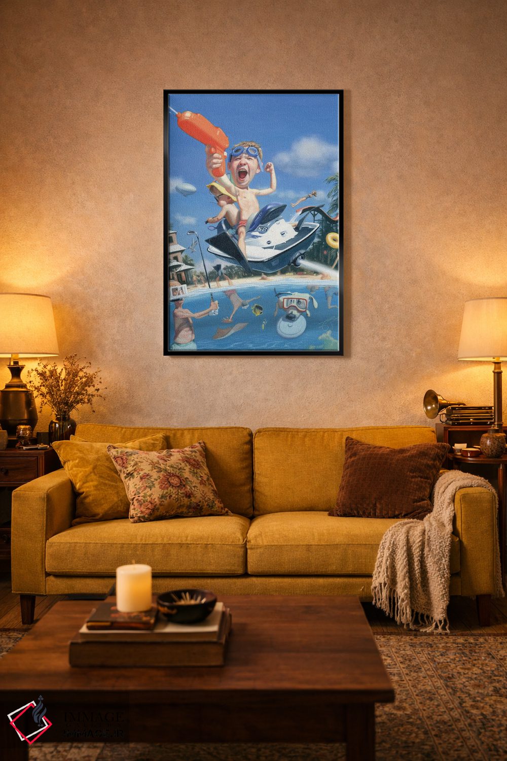 تابلو دکوراتیو بهترین پارک های آبی اثر جیمز بنت - D6B