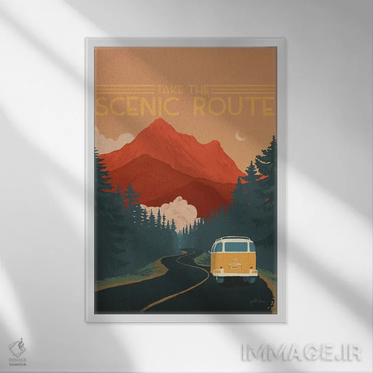 تابلو مدرن زاده شده برای گشتن سه اثر جنل پنر - نمای قابدار سفید