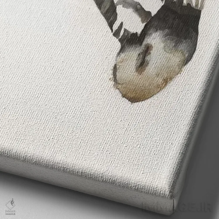 تابلو دکوراتیو خطوط گورخری اثر لیز جارباور - نمای نزدیک بافت بوم