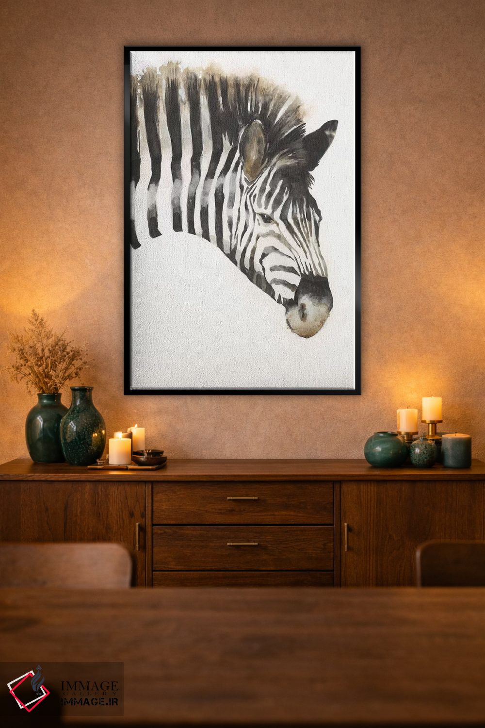 تابلو دکوراتیو خطوط گورخری اثر لیز جارباور - D2B