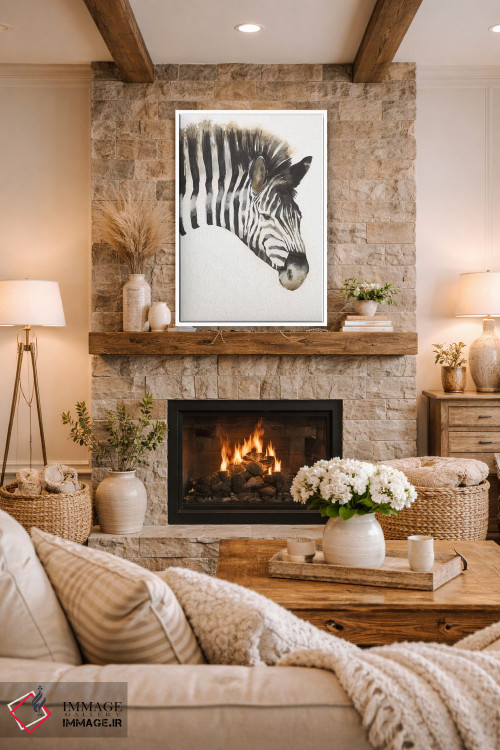 تابلو دکوراتیو خطوط گورخری اثر لیز جارباور - D1W