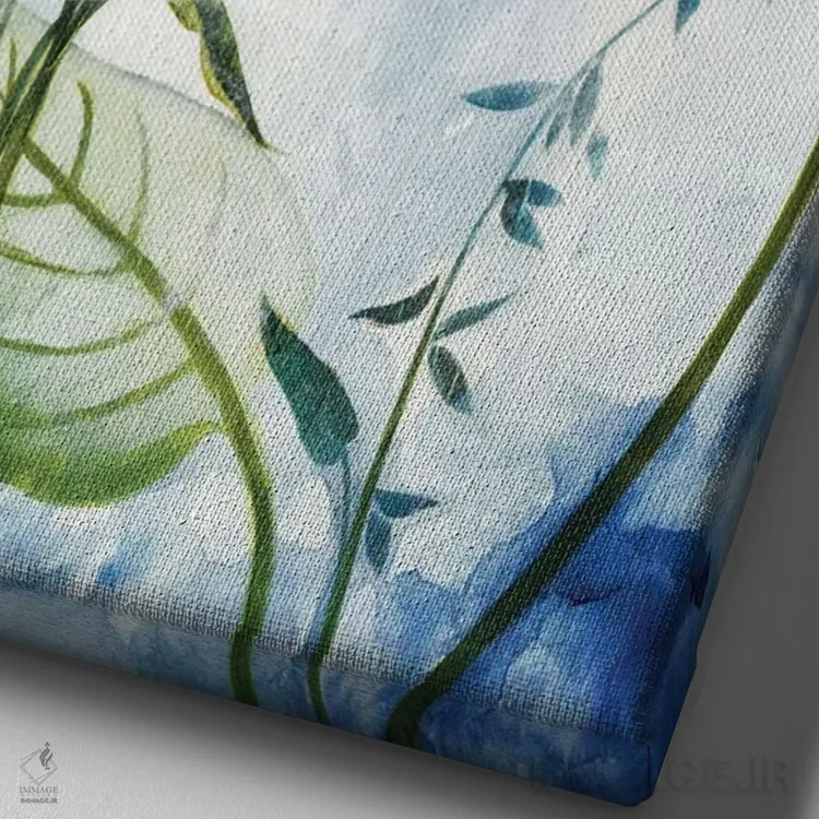 تابلو دکوراتیو گل های خیال انگیز اثر لیز جارباور - نمای نزدیک بافت بوم