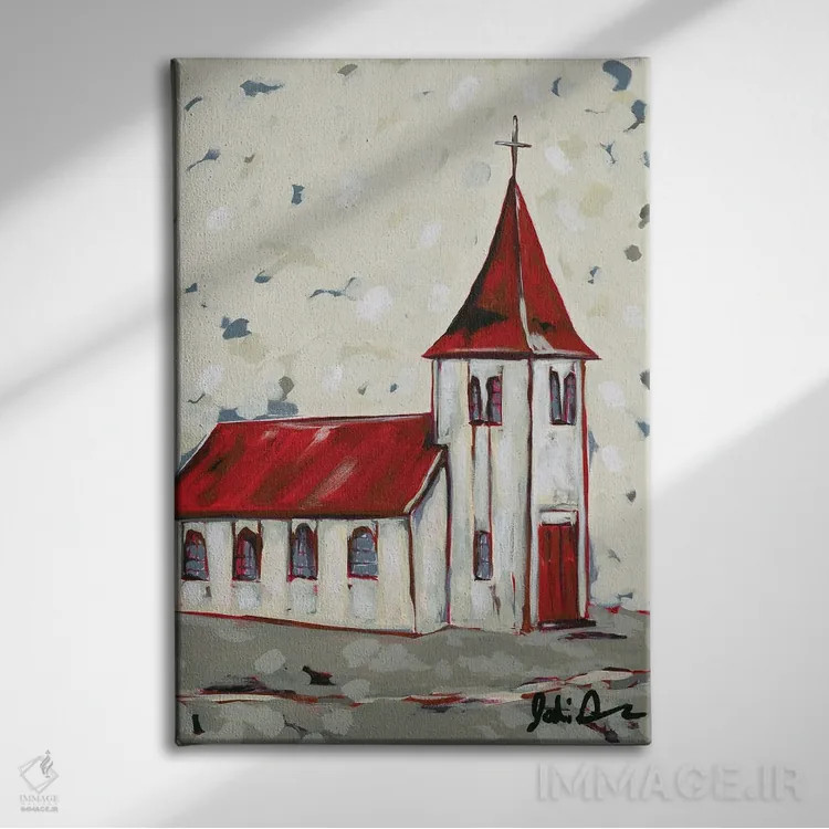 تابلو مدرن این است کلیسا اثر جودی آگوستین - نمای روبهرو روی دیوار