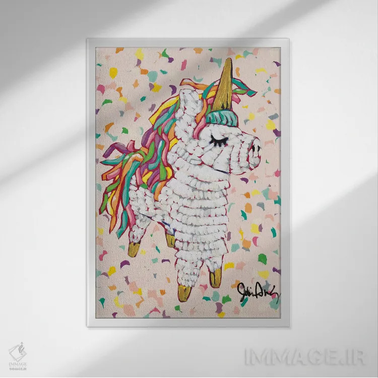 تابلو دکوراتیو ملکه پینیاتا اثر جودی آگوستین - نمای قابدار سفید