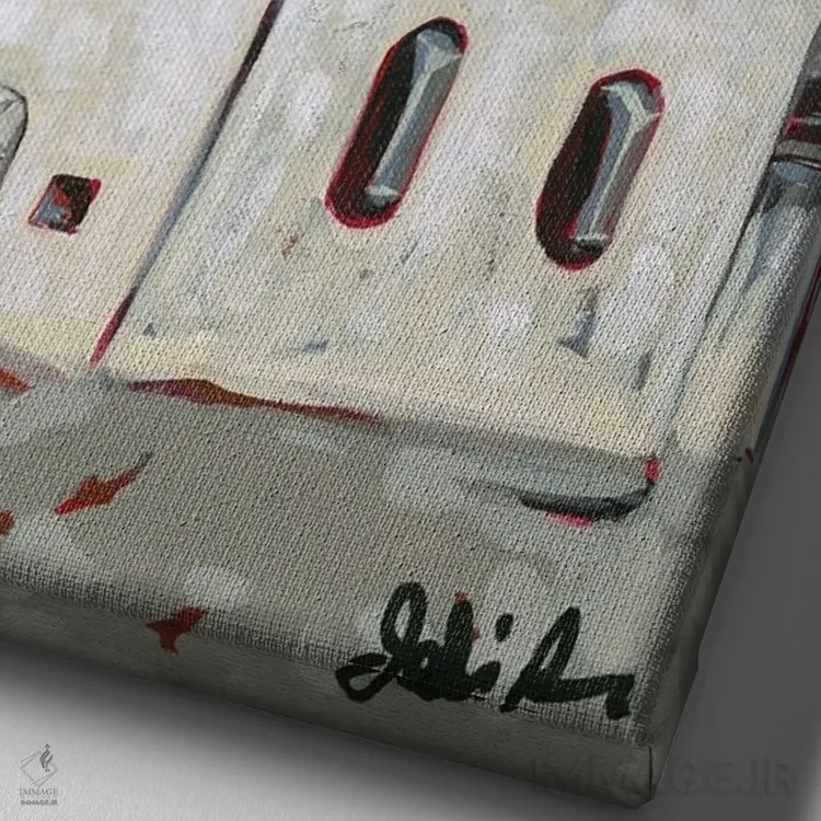 تابلو مدرن این است مناره کلیسا اثر جودی آگوستین - نمای نزدیک بافت بوم