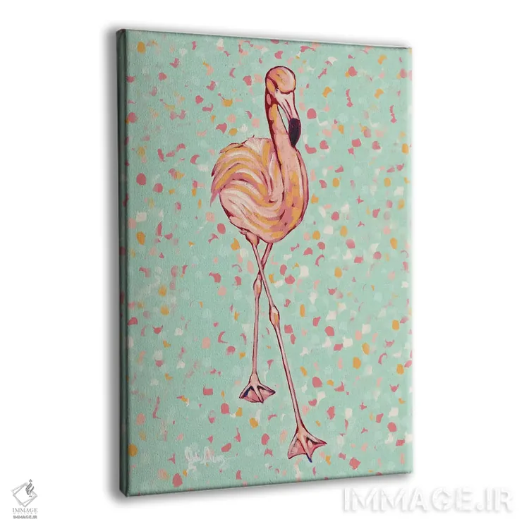 تابلو دکوراتیو پرتره فلامینگو II اثر جودی آگوستین - نمای پرسپکتیو محصول