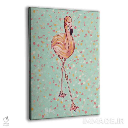 تابلو دکوراتیو پرتره فلامینگو II اثر جودی آگوستین - نمای پرسپکتیو محصول
