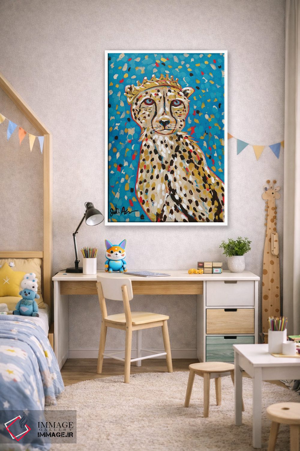 تابلو دکوراتیو ملکه یوزپلنگ اثر جودی آگوستین - D1W