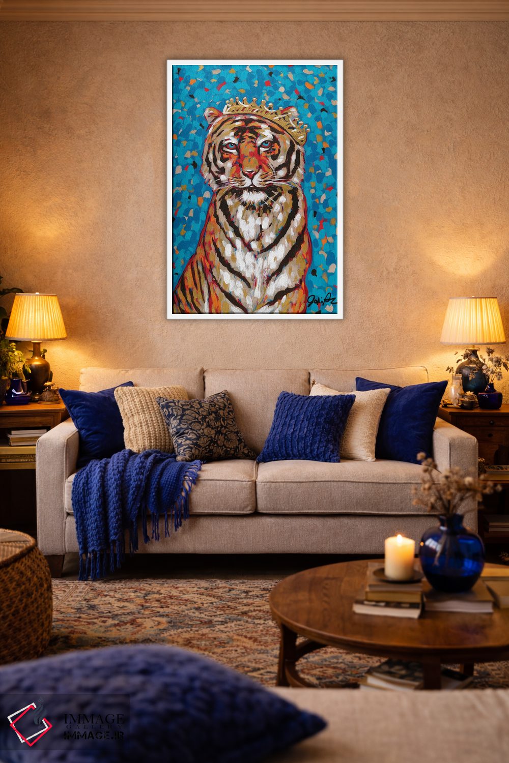 تابلو دکوراتیو ملکه ببر اثر جودی آگوستین - D3W