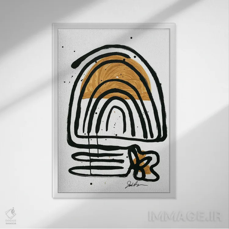 تابلو مینیمال صبح سه شنبه اثر جودی آگوستین - نمای قابدار سفید