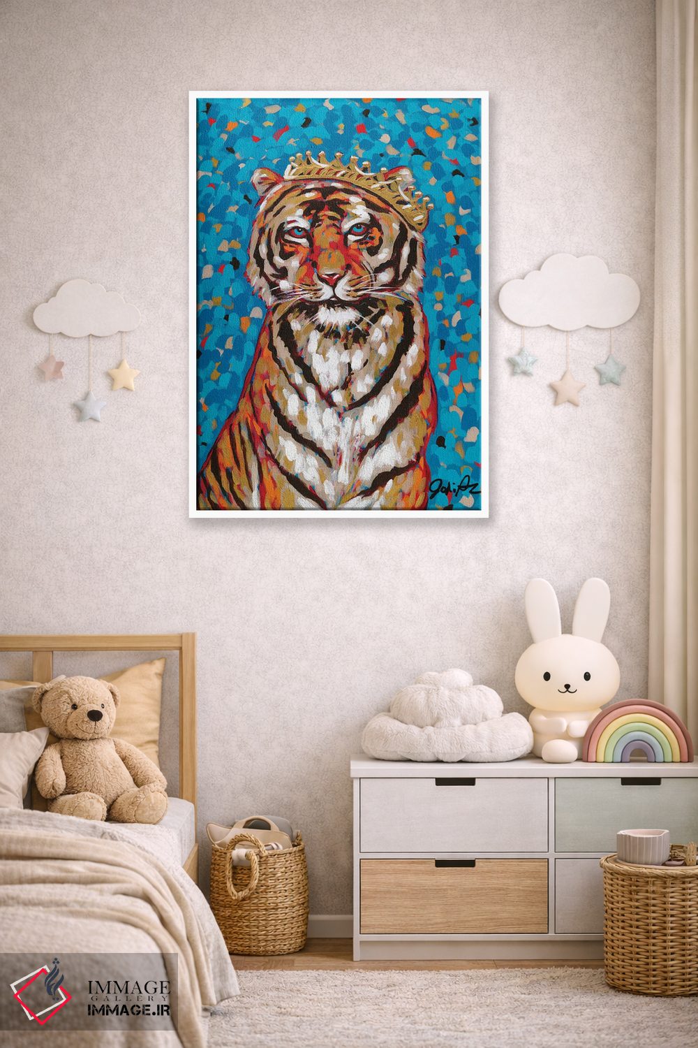 تابلو دکوراتیو ملکه ببر اثر جودی آگوستین - D4W