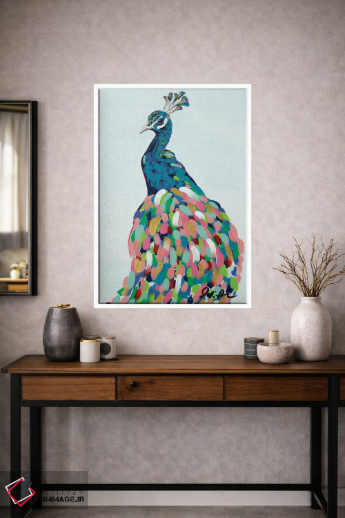 تابلو دکوراتیو طاووس پاپ II اثر جودی آگوستین - D1W