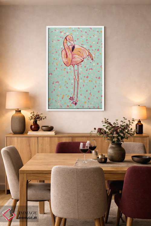 تابلو دکوراتیو پرتره فلامینگو I اثر جودی آگوستین - D6W