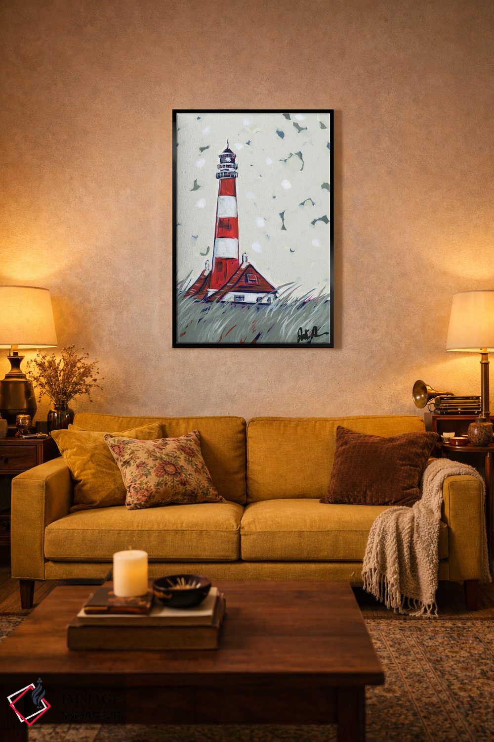 تابلو دکوراتیو فانوس دریایی پاپ II اثر جودی آگوستین - D2B