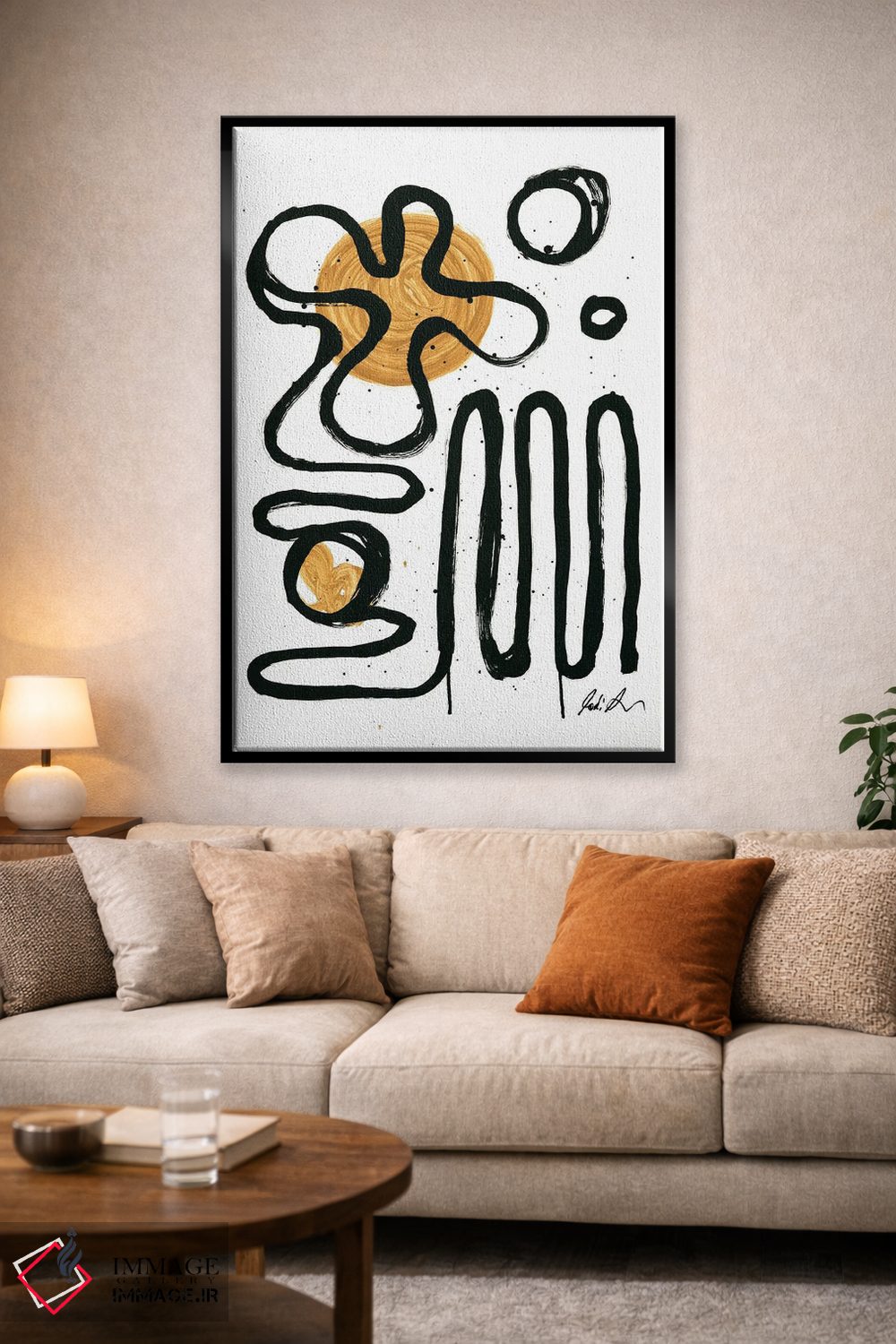 تابلو مینیمال ساعات خوش اثر جودی آگوستین - D1B