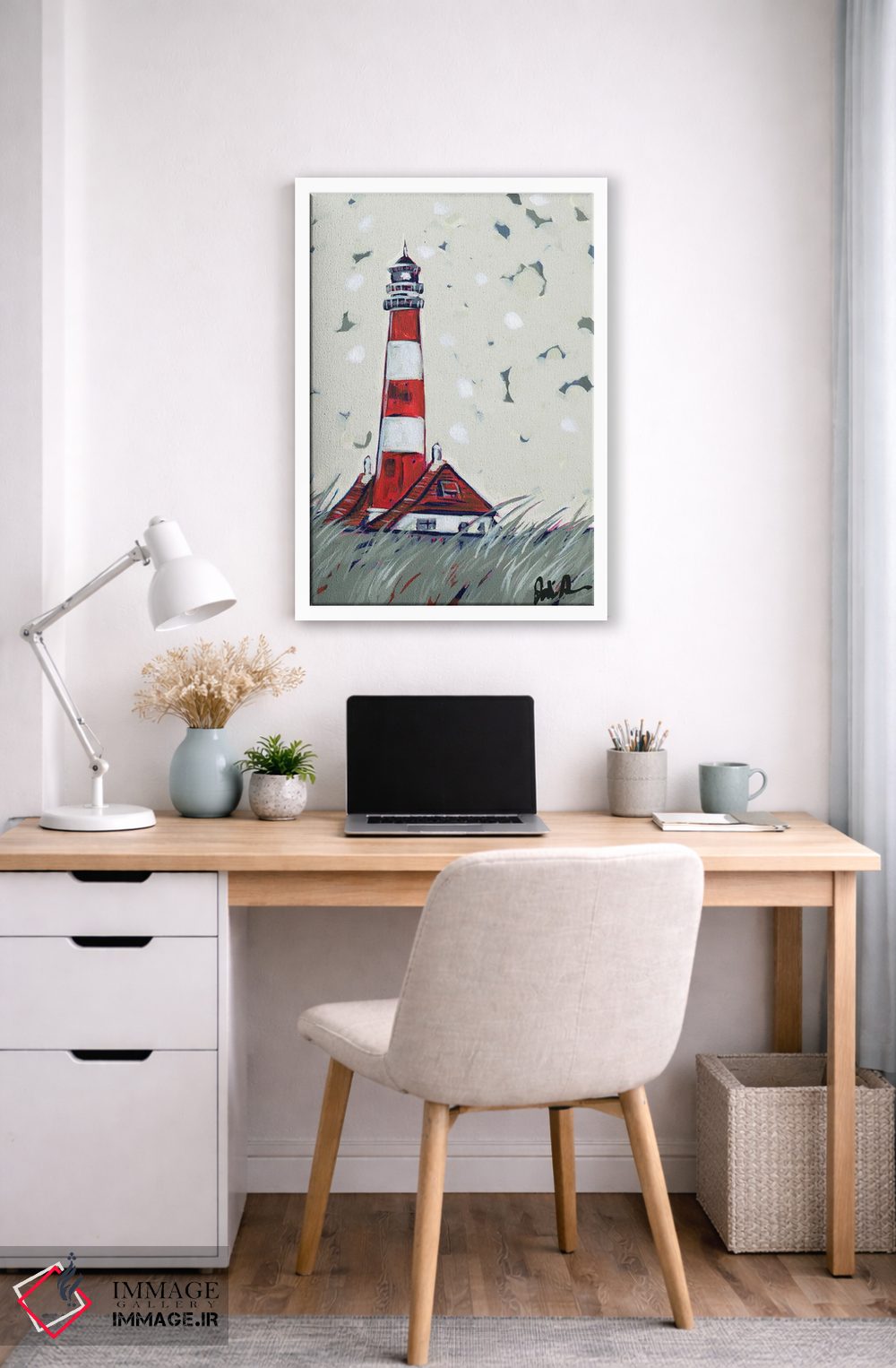 تابلو دکوراتیو فانوس دریایی پاپ II اثر جودی آگوستین - D5W