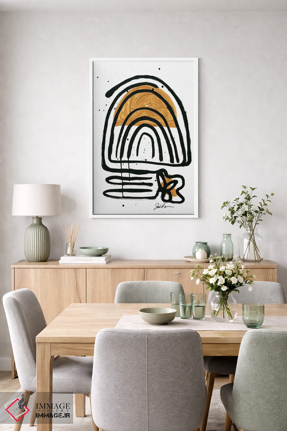 تابلو مینیمال صبح سه شنبه اثر جودی آگوستین - D6W