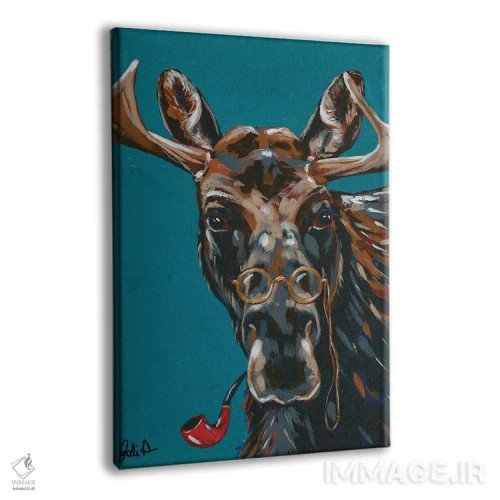 تابلو دکوراتیو حیوانات جاسوس II - گوزن مرموز اثر جودی آگوستین - نمای پرسپکتیو محصول