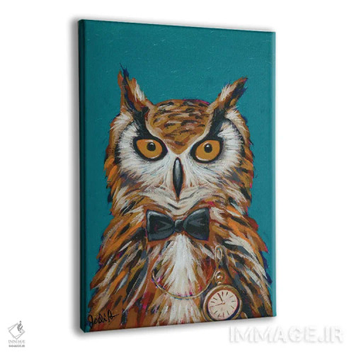 تابلو دکوراتیو حیوانات جاسوس I - جغد مخفی اثر جودی آگوستین - نمای پرسپکتیو محصول