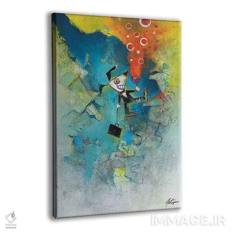 تابلو دکوراتیو حفاری اثر جک آوتیسیان - نمای پرسپکتیو محصول