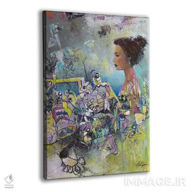 تابلو دکوراتیو آرامش در میان هرج و مرج اثر جک آوتیسیان - نمای پرسپکتیو محصول