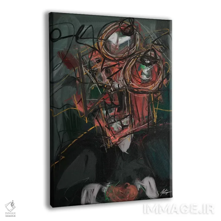 تابلو انتزاعی خودتخریبی II اثر جک آوتیسیان - نمای پرسپکتیو محصول