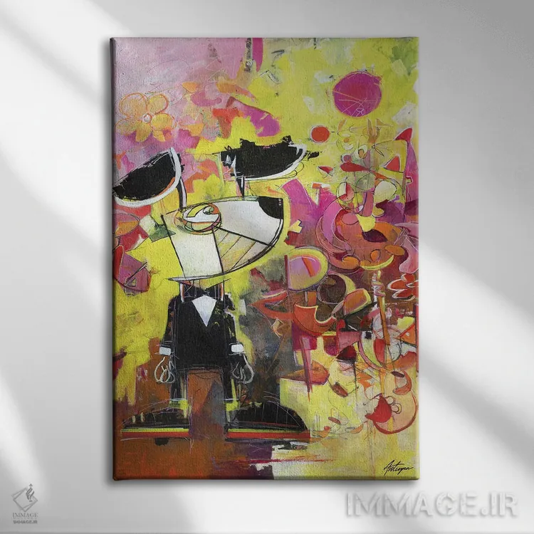 تابلو دکوراتیو همه چیز با یک نقطه آغاز می شود اثر جک آوتیسیان - نمای روبهرو روی دیوار