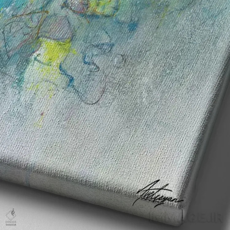 تابلو دکوراتیو حفاری اثر جک آوتیسیان - نمای نزدیک بافت بوم