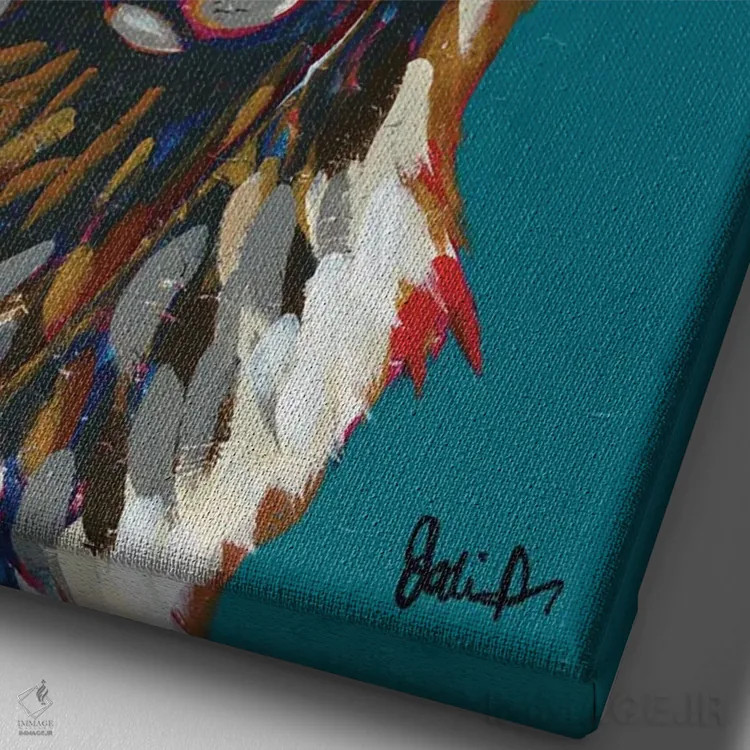 تابلو دکوراتیو حیوانات جاسوس IV - روباه زیرک اثر جودی آگوستین - نمای نزدیک بافت بوم