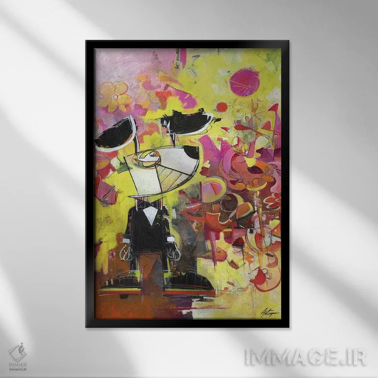 تابلو دکوراتیو همه چیز با یک نقطه آغاز می شود اثر جک آوتیسیان - نمای قابدار مشکی