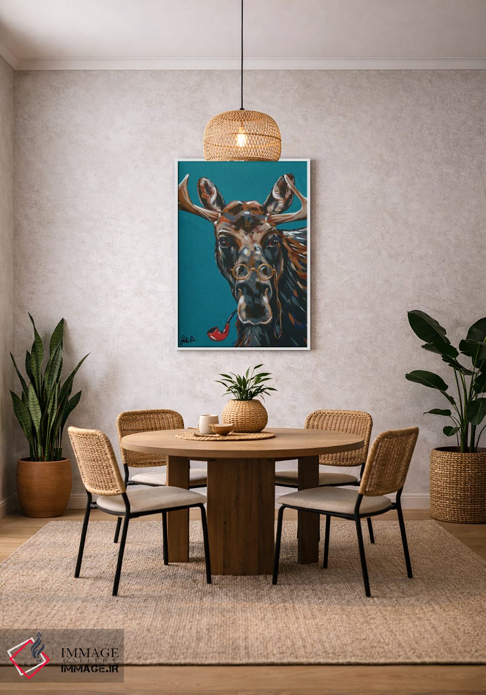 تابلو دکوراتیو حیوانات جاسوس II - گوزن مرموز اثر جودی آگوستین - D2W